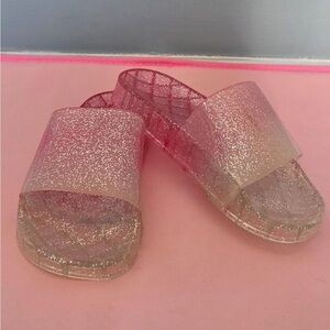 Glittery Pink Kids Sandals